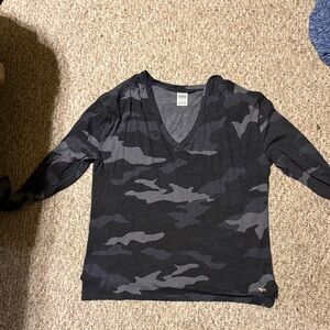 PINK Victoria's Secret Gray Camo Top